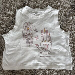 Spiritual Gangster White Graphic Tank Top